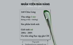 TUYỂN NHÂN VIÊN BÁN HÀNG PART-TIME HÀ NỘI - VIỆC LÀM PART TIME CHO SINH VIÊN HÀ NỘI