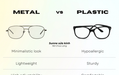 So sánh gọng kính kim loại với gọng kính nhựa - Nên chọn loại nào?