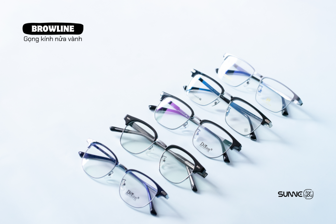 Mẫu gọng kính browline, gọng kính nửa vành đẹp cho nam